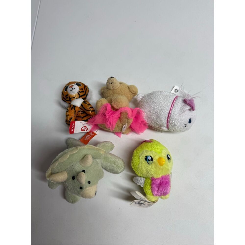 Set Of 5 Collection of Mini Plush Animal TY Wild Republic Hatchtopia Disney*Note